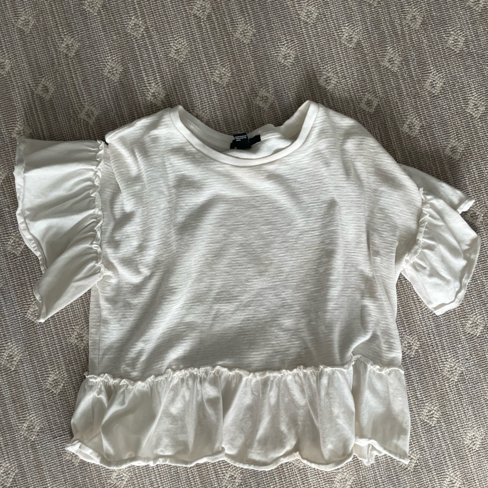 White Peplum shirt